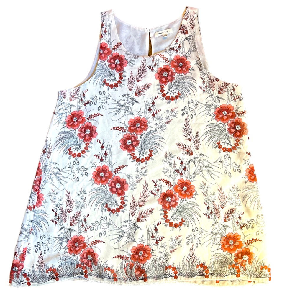 Max Studio Euc Size Medium Rust And Off White Sle… - image 1